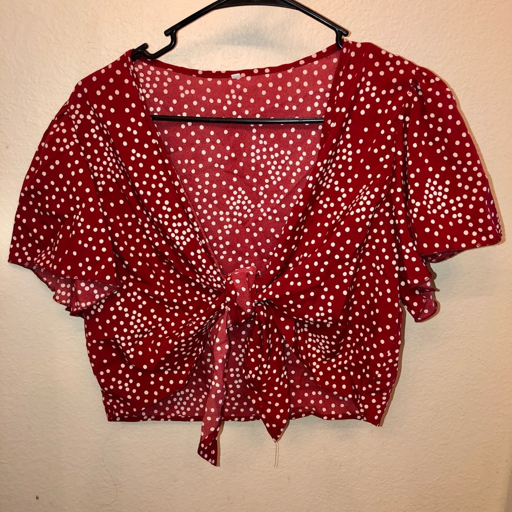 polkadot crop top/blouse